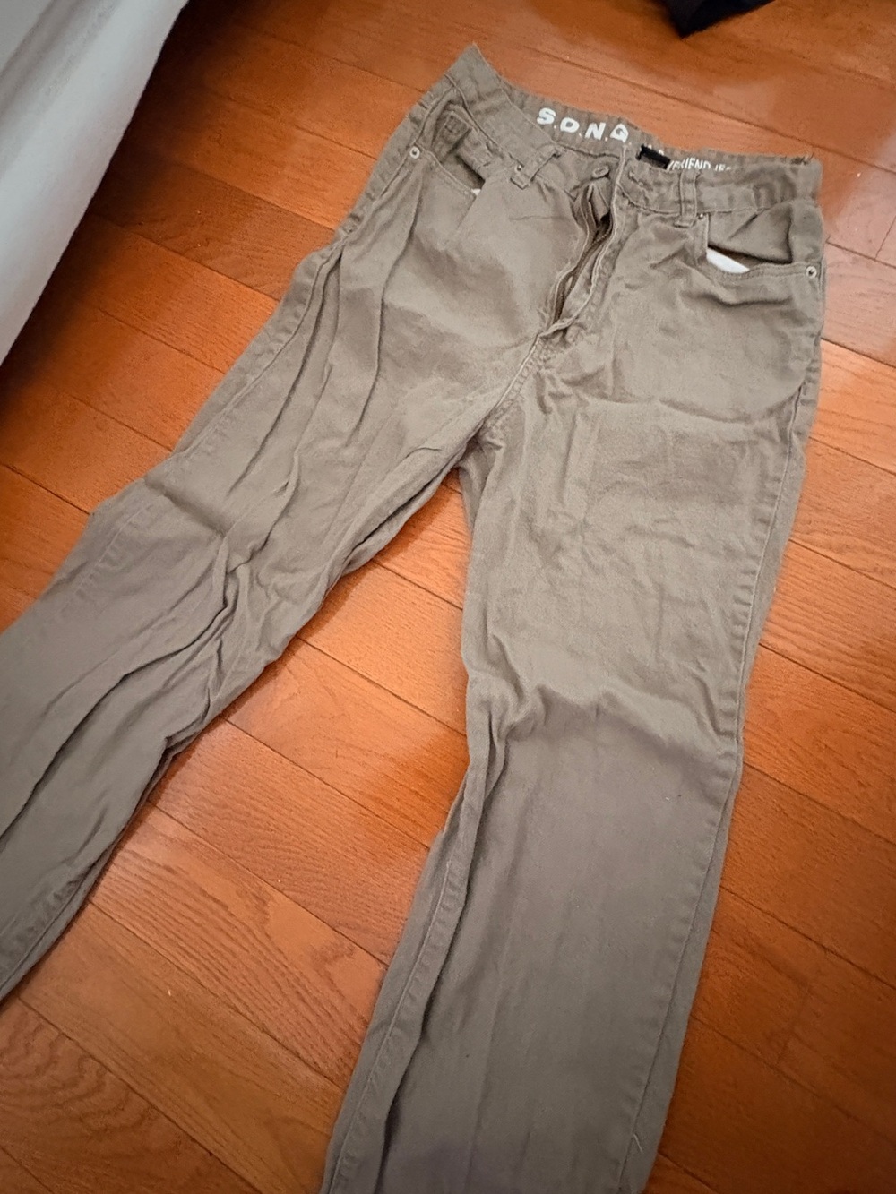 Women’s 90s Boyfriend Cotton Blend Khaki Pants